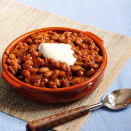 Vegetariska Boston Baked Beans