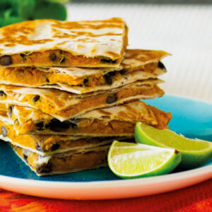 Vegetariska sötpotatisquesadillas