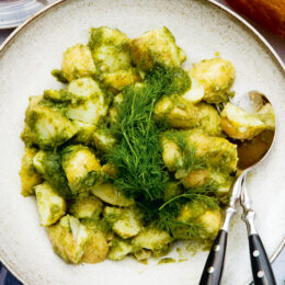 Potatissallad med dillpesto