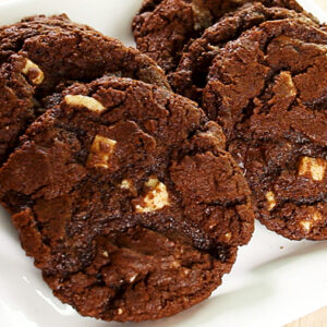 Triple chocolate chip cookies