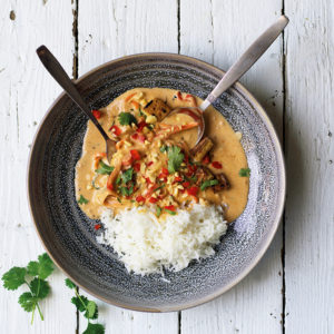 Vegetarisk jordnötsgryta med tofu