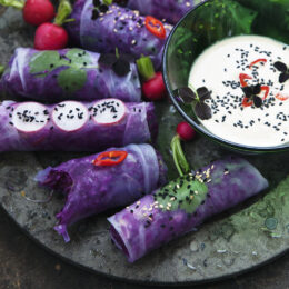 Vietnamesiska vegetariska sommarrullar med tahinisås