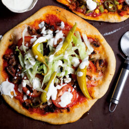Vegetarisk kebabpizza