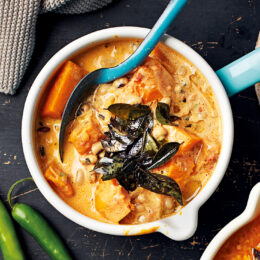 Vegetarisk indisk pumpacurry – Olan