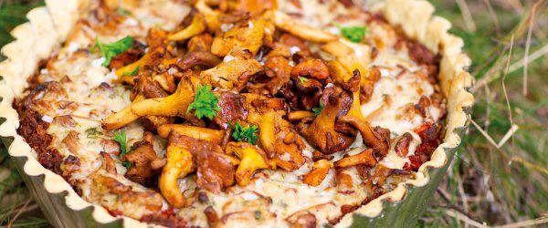 vegetarisk kantarellpaj
