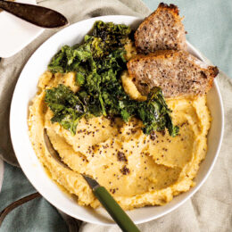 Vegetarisk ärtbowl med senap
