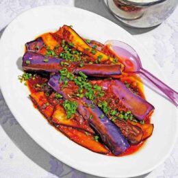 Vegetarisk Fiskdoftande aubergine