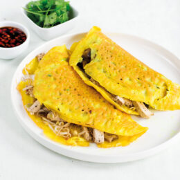 Vegetariska vietnamesiska pannkakor – Bánh Xèo